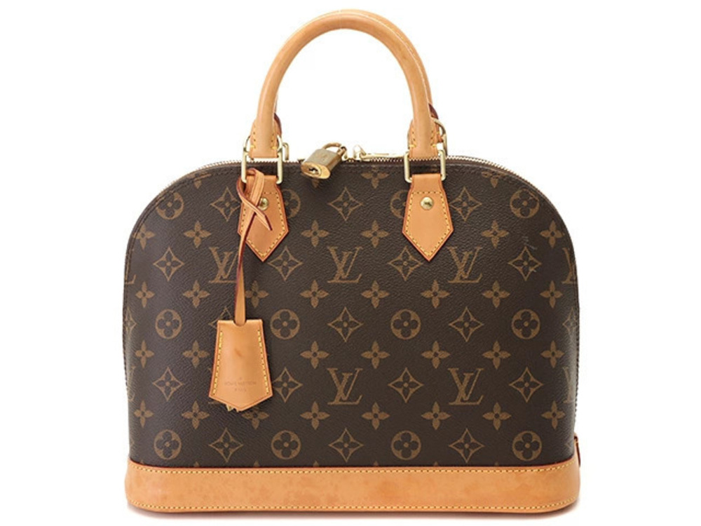 LOUIS VUITTON Alma Monogram Leather Brown